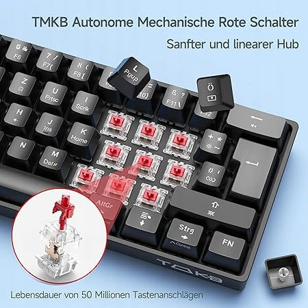 Klawiatura mechaniczna gamingowa TMKB T61SE- DE wersja Niemiecka