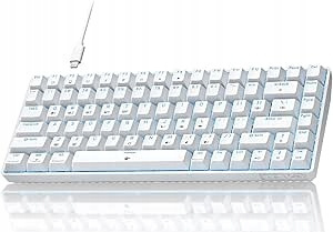 Klawiatura mechaniczna gamingowa TMKB T84SE Red switch biała Klawiatura mechaniczna gamingowa TMKB T84SE Red switch biała