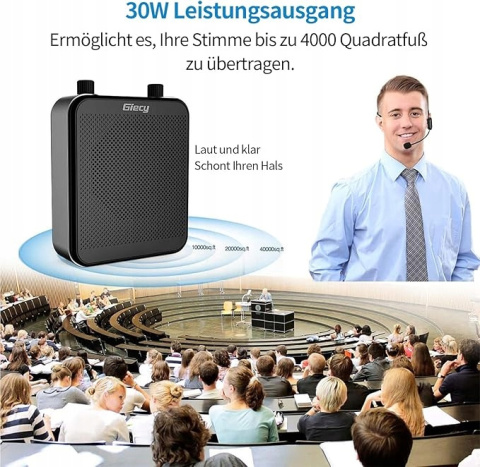 Wzmacniacz głosu głośnik przenośny GIECY bluetooth 30 W Wzmacniacz głosu głośnik przenośny GIECY bluetooth 30 W