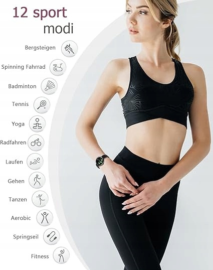 Zegarek Damski Smart Watch Fitness Sport Monitor Tlenu Trener SHANG WING