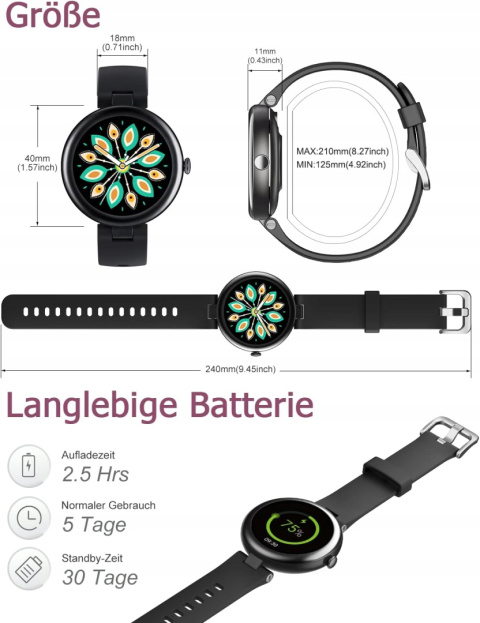 Zegarek Damski Smart Watch Fitness Sport Monitor Tlenu Trener SHANG WING