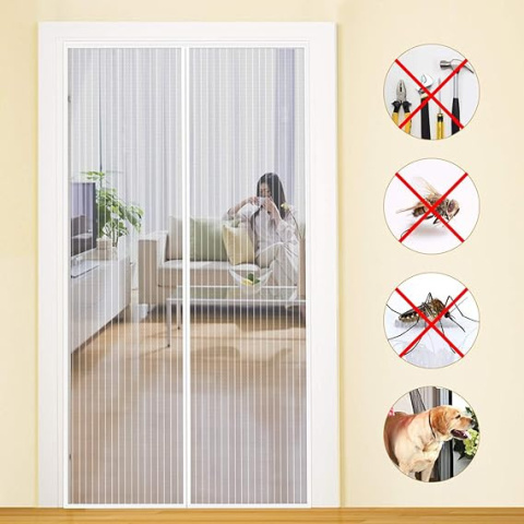 Moskitiera magnetyczna na drzwi 120 x 220 cm MYCARBON Moskitiera magnetyczna na drzwi 120 x 220 cm MYCARBON
