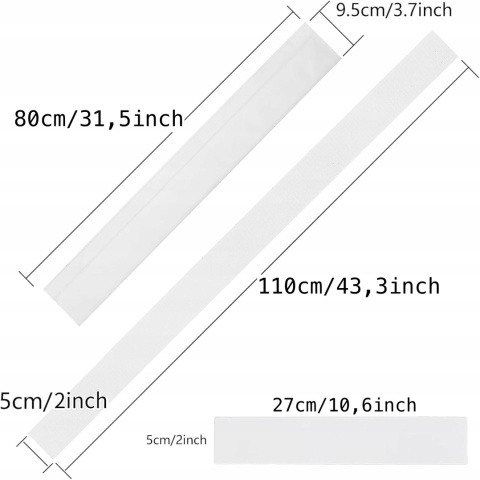 BKSAI Stoper ogranicznik przeciągów uszczelka MONTAŻ BEZ KLEJU 100cm BIAŁY BKSAI Stoper ogranicznik przeciągów uszczelka MONTAŻ BEZ KLEJU 100cm BIAŁY