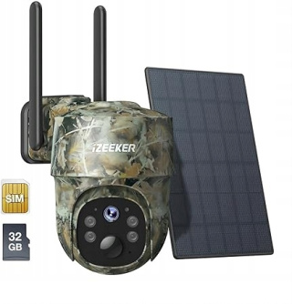 Kamera solarna IZEEKER iG500 fotopułapka 4G LTE karta SD widok 360° HD