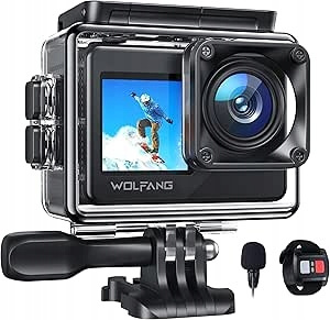 Kamera sportowa WOLFANG GA120 4K 40M wodoodporna 170° szerok podwójny ekran