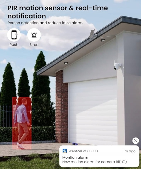 Kamera zewnętrzna do monitoringu 2K WI-FI GALAYOU R1