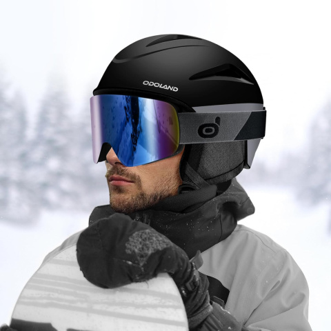 Kask Narciarski z Goglami Sportowy ODOLAND 57-59cm Rozmiar M