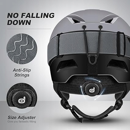 Kask Narciarski z Goglami Sportowy ODOLAND 57-59cm Rozmiar M