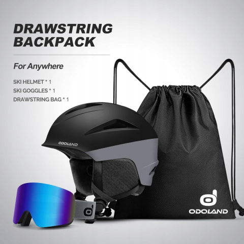 Kask Narciarski z Goglami Sportowy ODOLAND 60-61cm Rozmiar L