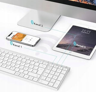 Klawiatura Bluetooth 5.1 iClever IC-BK10 biała