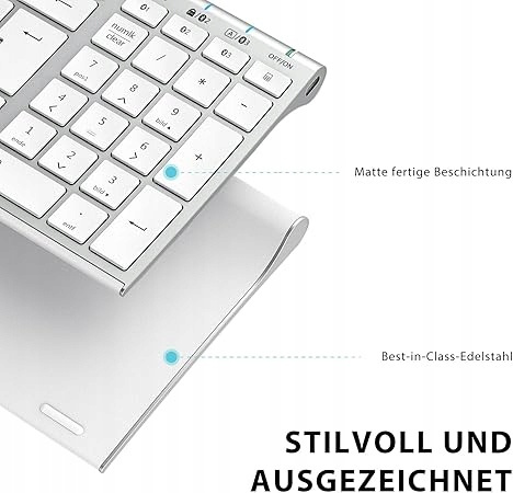 Klawiatura Bluetooth 5.1 iClever IC-BK10 biała Klawiatura Bluetooth 5.1 iClever IC-BK10 biała
