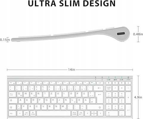 Klawiatura Bluetooth 5.1 iClever IC-BK10 biała Klawiatura Bluetooth 5.1 iClever IC-BK10 biała