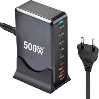 Ładowarka USB C 500W 8 Portów Szybkie Ładowanie MacBook iPad