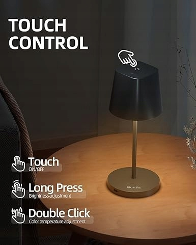 Lampa Bezprzewodowa Stołowa Led Ściemniana Dotykowo wodoodporna IP44