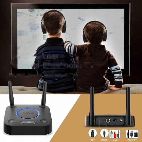 Nadajnik audio 1Mii B06TX Bluetooth 5.2 do telewizora, AUX/optyczny/3,5 mm Nadajnik audio 1Mii B06TX Bluetooth 5.2 do telewizora, AUX/optyczny/3,5 mm