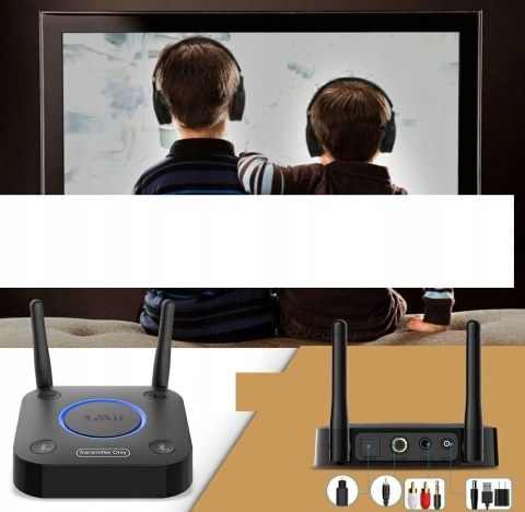 Nadajnik audio 1Mii B06TX Bluetooth 5.2 do telewizora, AUX/optyczny/3,5 mm Nadajnik audio 1Mii B06TX Bluetooth 5.2 do telewizora, AUX/optyczny/3,5 mm