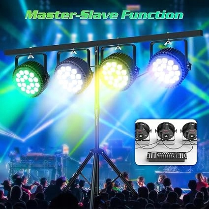 Oświetlenie sceniczne LED, U'King 10Wx18 RGBW