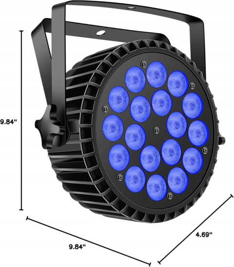 Oświetlenie sceniczne LED, U'King 10Wx18 RGBW