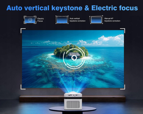 PROJEKTOR LED MAGCUBIC HY450 4K 1080P ANDROID TV WIFI BT GŁOŚNIK 700ANSI