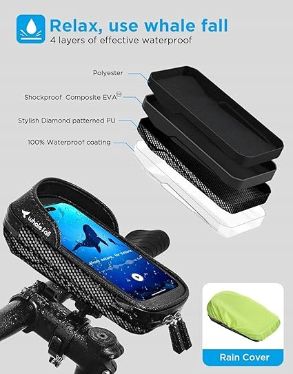 Uchwyt rowerowy na telefon komórkowy whale fall