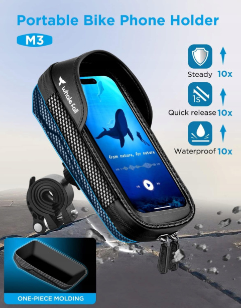 Uchwyt rowerowy na telefon komórkowy whale fall