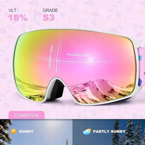 Gogle Narciarskie Odoland dla dzieci i nastolatków S2 Double Lens Anti-Fog