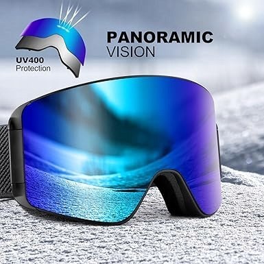Gogle narciarskie Odoland okulary uniseks, snowboardowe, bezramkowe