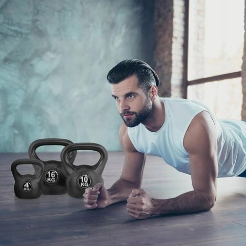 Kettlebell z tworzywa sztucznego 4kg fitness Kettlebell z tworzywa sztucznego 4kg fitness